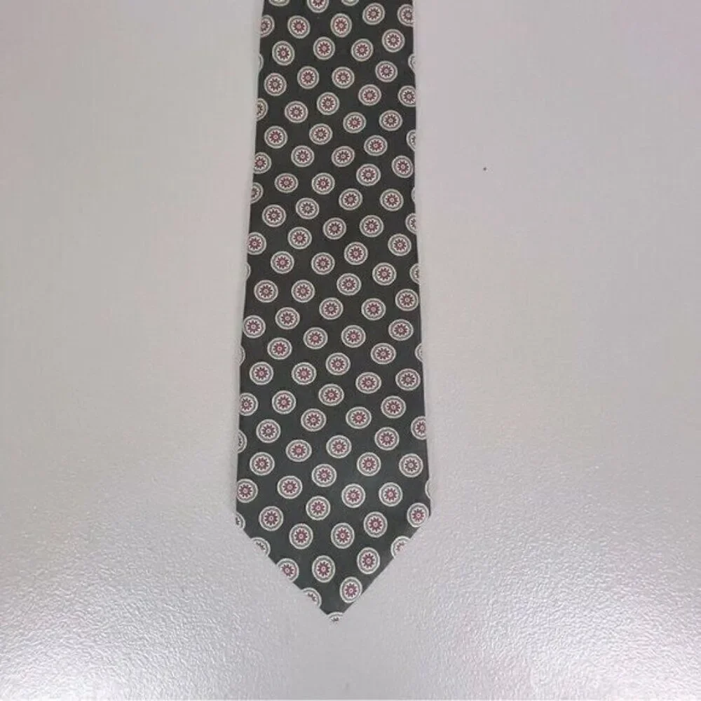 CHRISTIAN DIOR MENS SILK TIE BLACK WITH DESIGN